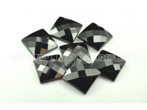 hot-fix kameny epoxy ČTVEREC barva černá, velikost 20x20mm, balení 10 nebo 50ks