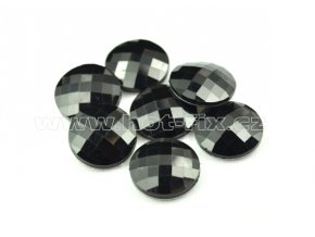 hot-fix kameny epoxy KULATÉ barva černá, velikost 18mm, balení 10 nebo 50ks