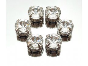 našívací kámen v kotlíku kulatý 10mm barva CBP101 Crystal