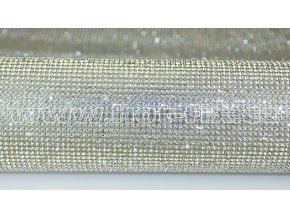 kamínková nažehlovací folie na textil hot fix kameny barva stříbrná Crystal velikost SS8