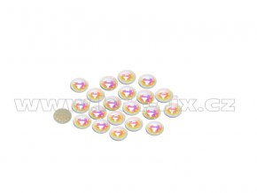 hot fix perla zažehlovací kámen na textil barva perleť bílá velikost 6mm
