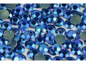 Octagon kovové hot fix kameny na textil barva modrá