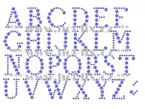 F021v písmena velké abeceda fonty písma nažehlovací kamínkový potisk na tričko, textil hot fix kameny