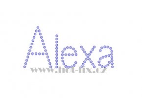 Alexa jméno nažehlovací hot fix kamínková aplikace na textil hot fix kameny