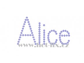Alice jméno nažehlovací hot fix kamínková aplikace na textil hot fix kameny