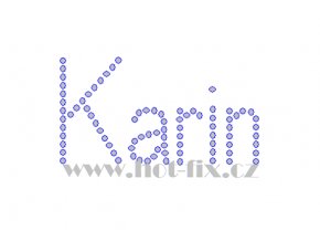 Karin jméno nažehlovací hot fix kamínková aplikace na textil hot fix kameny