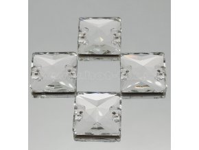 NK SQ16x16 CBEP1101 celobroušený našívací kámen čtverec 16x16mm barva CBEP1101 Crystal