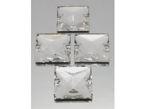 NK SQ22x22 CBEP1101 celobroušený našívací kámen čtverec 22x22mm barva CBEP1101 Crystal 2