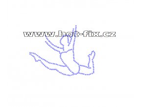 C027 - gymnastka nažehlovací hot-fix kamínkový potisk na textil, rozměry cca 11,6x8,9cm