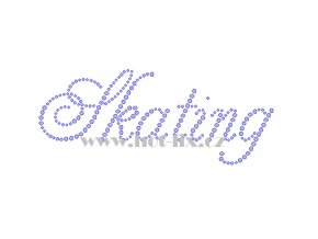 C200 skating nažehlovací kamínková aplikace na tričko, textil skleněné hot fix kamínky