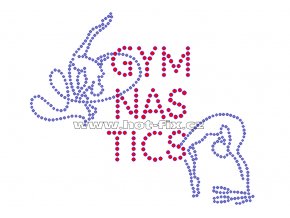 C071 - nažehlovací potisk z hot-fix kamínků gymnastics, rozměry cca 15,7x13,4cm