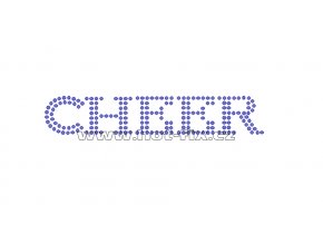 C084 - cheer hot-fix kamínková nažehlovací aplikace na textil, rozměry cca 11,7x2,1cm