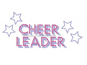 C091 - cheerleader hot-fix kamínkový nažehlovací potisk na textil, rozměry cca 22,0x10,0cm