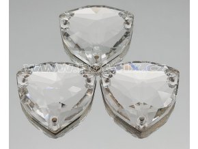 broušené našívací kameny na textil troúhelník 22x22mm barva CBEP1101 Crystal