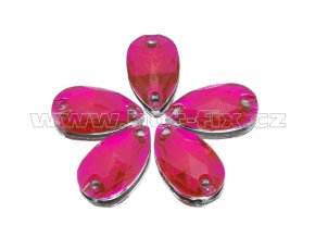 našívací kámen epoxy slza 10,5x18mm barva 106 Rose růžová