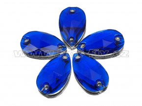 našívací kámen epoxy slza 10,5x18mm barva 116 Cobalt modrá