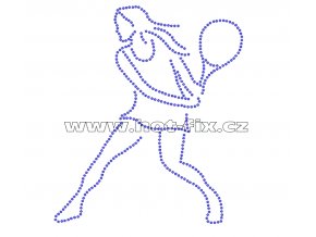 C110 - tenistka nažehlovací hot-fix kamínková aplikace na textil, rozměr cca 15,0x17,5cm