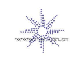 O024 - ornament nažehlovací potisk z hot-fix kamenů, rozměry cca 7,8x7,8cm