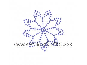 O025 - ornament nažehlovací aplikace na textil z hot-fix kamenů, rozměry cca 6,7x6,7cm