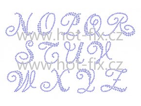 FM007 N Z písmena abecedy N Z monogramy nažehlovací hot fix kamínkový potisk na textil hot fix kameny
