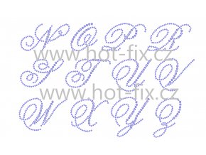 FM008V N Z písmena abecedy N Z monogramy nažehlovací hot fix kamínkový potisk na textil hot fix kameny