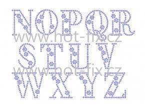 FM009 N Z písmena abecedy N Z monogramy nažehlovací hot fix kamínkový potisk na textil hot fix kameny