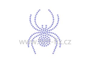 ZL013 pavouk nažehlovací hot fix kamínkový potisk na tričko, textil hot fix kamínky