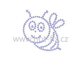 D086 včelka nažehlovací hot fix kamínkový potisk na tričko, textil pro děti hot fix kamínky