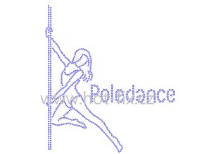 CP006 Poledance nažehlovací hot fix kamínkový potisk na tričko, textil hot fix kamínky