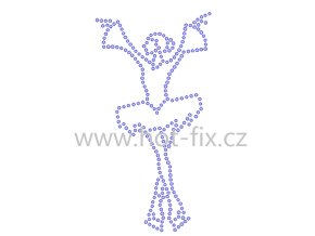 CK001 krasobruslařka nažehlovací hot fix kamínková aplikace na tričko, textil hot fix kameny