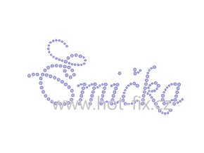 Emička jméno nažehlovací hot fix kamínková aplikace, potisk na textil hot fix kameny