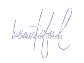 N001 beautiful nažehlovací hot fix kamínkový nápis na textil hot fix kameny