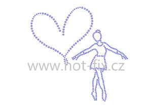 CB004 balet baletka nažehovací hot fix kamínková aplikace na textil hot fix kameny