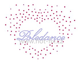 CP007 I love Poledance nažehlovací hot fix kamínkový potisk na tričko, textil hot fix kamínky