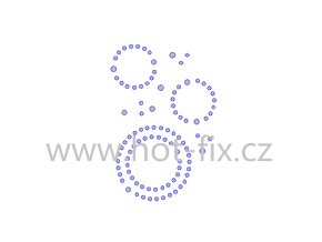 A115 verze P abstrakt nažehlovací hot fix kamínková aplikace na textil hot fix kameny