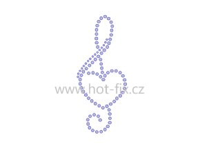SN008 hudební motiv nažehlovací hot fix kamínkový potisk na tričko, textil hot fix kameny