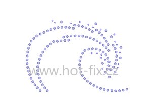 SM021 vlna léto moře nažehlovací hot fix kamínkový potisk na tričko, textil hot fix kameny