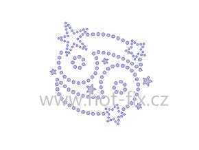 SZ004 04 rak znamení zvěrokruhu nažehlovací hot fix kamínkový potik na tričko, textil hot fix kameny