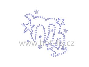 SZ004 06 panna znamení zvěrokruhu nažehlovací hot fix kamínkový potik na tričko, textil hot fix kameny