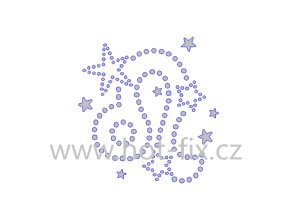SZ004 05 lev znamení zvěrokruhu nažehlovací hot fix kamínkový potik na tričko, textil hot fix kameny