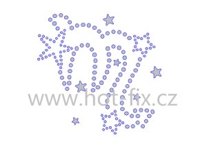 SZ004 08 štír znamení zvěrokruhu nažehlovací hot fix kamínkový potik na tričko, textil hot fix kameny