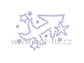 SZ004 09 střelec znamení zvěrokruhu nažehlovací hot fix kamínkový potik na tričko, textil hot fix kameny