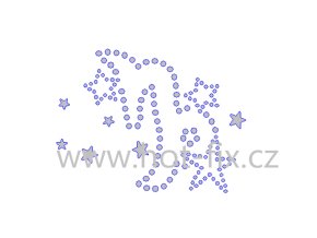 SZ004 10 kozoroh znamení zvěrokruhu nažehlovací hot fix kamínkový potik na tričko, textil hot fix kameny