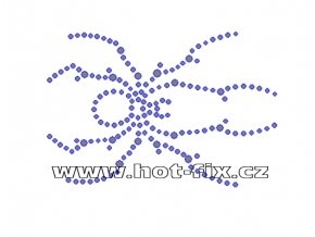 ZL004 - nažehlovací potisk z hot-fix kamenů pavouk, rozm. cca 9,0x6,1cm