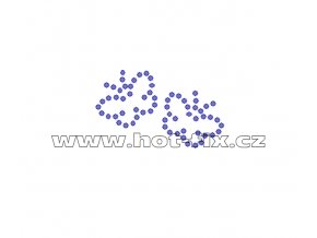 ZM004 - motýlci nažehlovací hot-fix kamínková aplikace na textil, rozměry cca 4,7x2,9cm