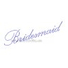 SVAT004-A - Bridesmaid nažehlovací hot-fix kamínková aplikace na textil pro družičku nevěsty, rozměry cca 22,7x9,5cm