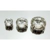 našívací kameny v kotlíku kulaté 10,14,18mm barva CBP101 Crystal