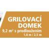 Grilovací domek 9,2m2 s prodloužením 2,5m 125 457