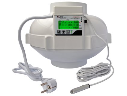 Ventilátor GSE EC 1180m3/h - Ø160mm s digitálním regulátorem teploty a vlhkosti