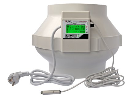 Ventilátor GSE EC 1450m3/h - Ø250mm s digitálním regulátorem teploty a vlhkosti